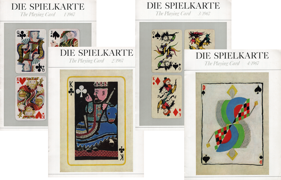 Die Hefte des 4. Jahrgangs des Magazins "Die Spielkarte" von 1967